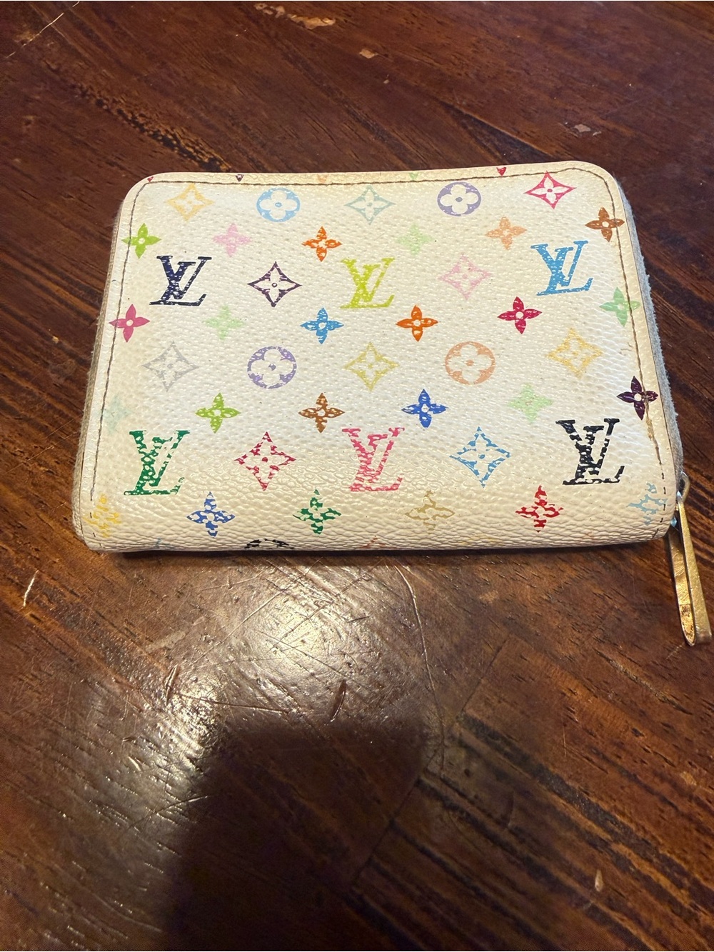 Louis Vuitton Murakami Small Zippy Wallet - Cardholder - Coin Pouch with COA